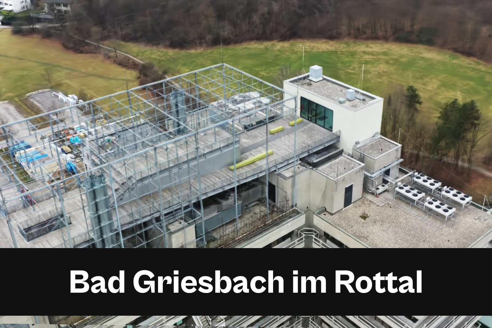 Fotorealistisches 3D-Modell als Gaussian Splat aus Drohnenaufnahmen in Bad Griesbach im Rottal mit Standort-Badge