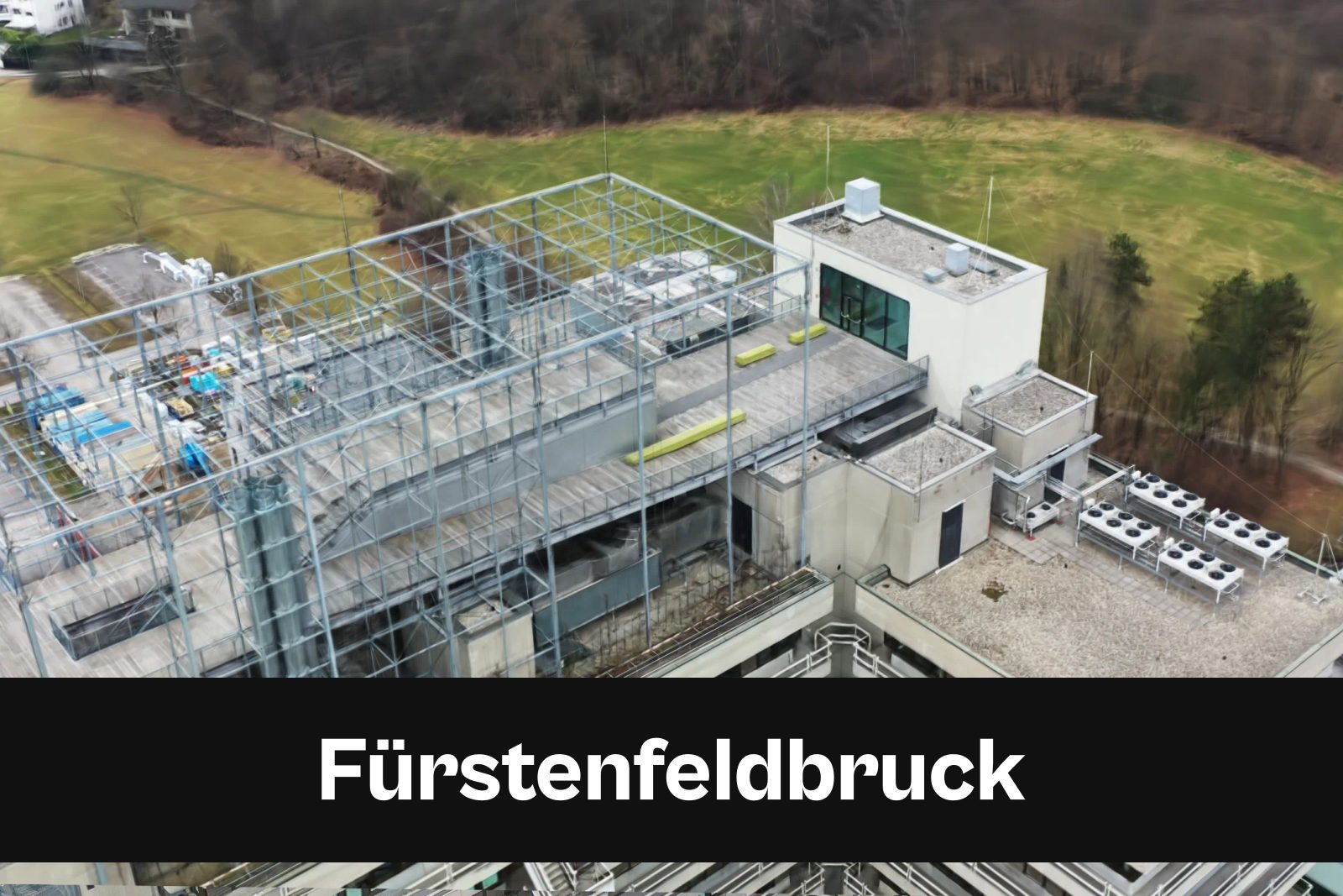 Fotorealistisches 3D-Modell als Gaussian Splat aus Drohnenaufnahmen in Fürstenfeldbruck mit Standort-Badge